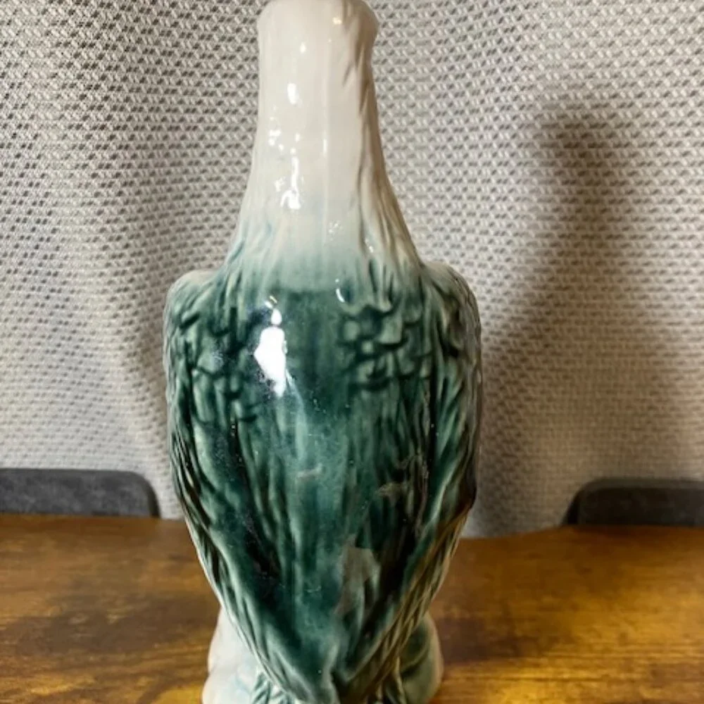 Cobalt‎ Blue & White Ceramic Eagle Figurine Made in Brazil 7.5